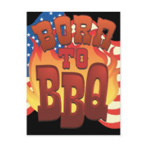 Born to BBQ Postcard