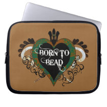 Born to Bead heart (brown) laptop sleeve electronics sleeves