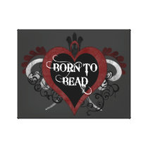 Born to Bead heart Canvas Print (red) canvas prints