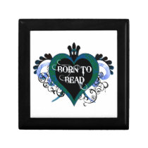 Born to Bead heart gift and jewellery box (blue) gift boxes