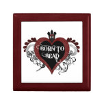 Born to Bead heart gift and jewellery box (red) gift boxes