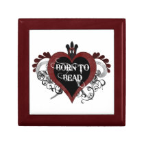 Born to Bead heart gift and jewellery box (red) gift boxes