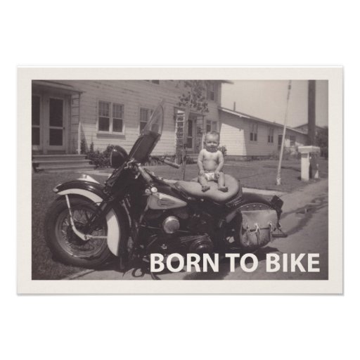 born to bike personalized announcements