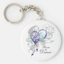 Born to Dance Keychain (white)