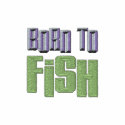 Born to Fish Embroidered Hoodie Sweatshirt embroidered shirts