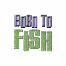 Born to Fish Embroidered Hoodie Sweatshirt embroidered shirts