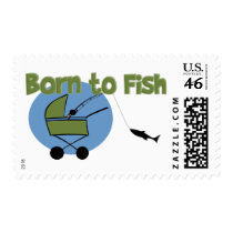 Born To Fish postage