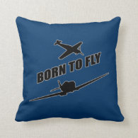 Born To Fly Throw Pillows