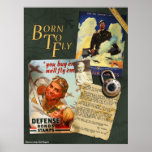 "Born to Fly" Vintage Scrapbook Print