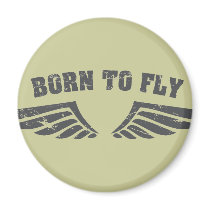 Born To Fly Wings Fridge Magnets
