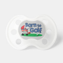 Born To Golf Baby Pacifier