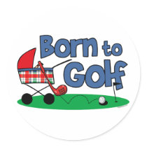 Born To Golf Stickers
