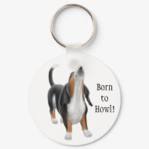 Born to Howl Hound Keychain