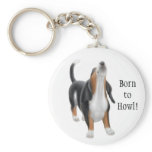 Born to Howl Hound Keychain