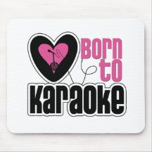 Born to Karaoke Heart Mouse Pads