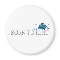 Born To Knit Fridge Magnets