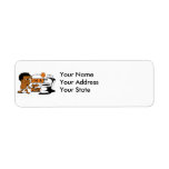 born to play basketball humor return address label