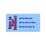 Born to Play Football T-shirts and Gifts Personalized Address Labels