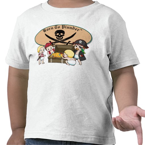 Born To Plunder - Baby Boy Pirates & Treasure Tees