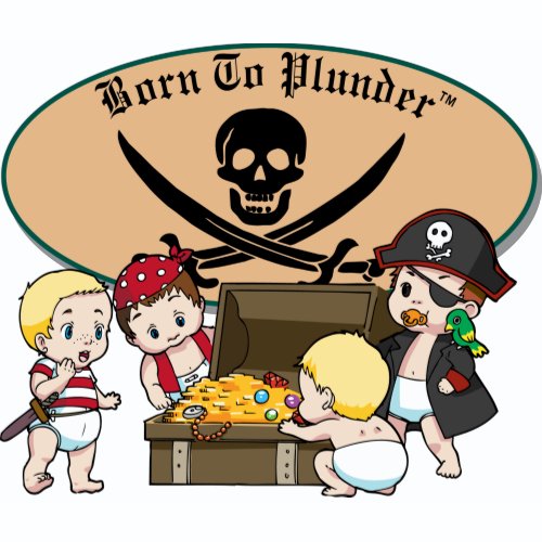 Born To Plunder - Baby Boy Pirates & Treasure shirt