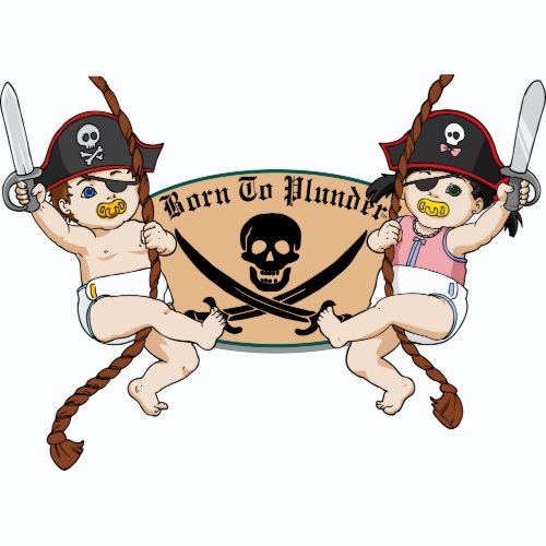 Born To Plunder - Baby Pirates Swinging shirt