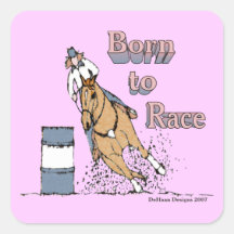 Born To Race Barrel Horse Sticker