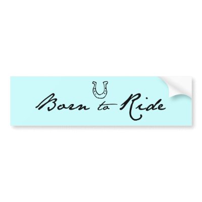 Born to Ride Horses Bumper Sticker by PaintingPony