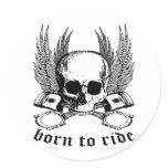 Born To Ride Round Stickers