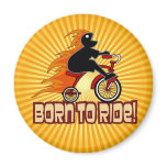 Born To Ride Tricycle Design Refrigerator Magnet