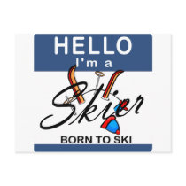 Born To Ski postcards by fashionfiles Born To Ski postcards
