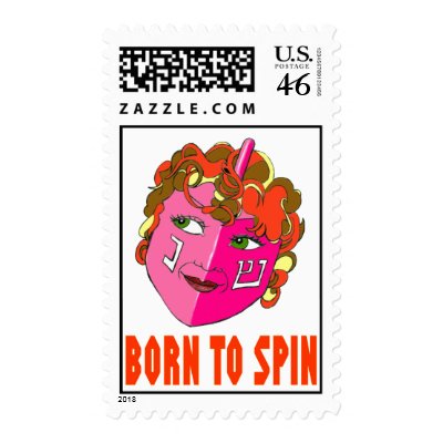 Born To Spin Dreidel Postage Stamp by familytshirtsgifts