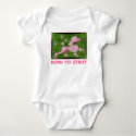 BORN TO STRUT - PINK POODLE ONESIE t-shirts