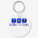 BORN TO SWIM keychains by briddel BORN TO SWIM keychains