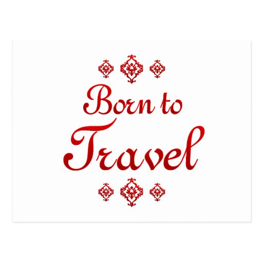 BORN TO TRAVEL POSTCARDS