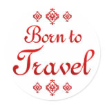 BORN TO TRAVEL STICKER