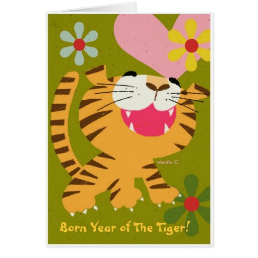 Born Year of The Tiger Greeting card