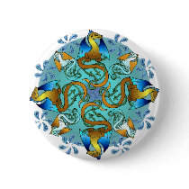 Bornholm Blues Button by Jaenne Bornholm Blues Button
