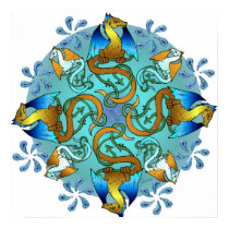 Bornholm Blues Canvas Print - Clockwise by Jaenne Bornholm Blues Canvas Print - Clockwise
