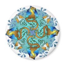 Bornholm Blues Magnet by Jaenne Bornholm Blues Magnet