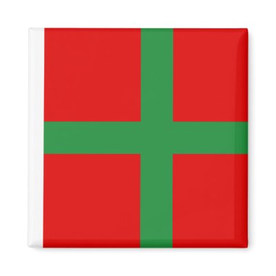 Bornholm flag refrigerator magnet by FlagLibrary