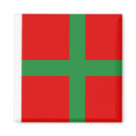 Bornholm flag refrigerator magnet