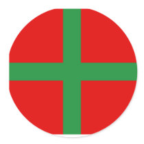 Bornholm flag round stickers