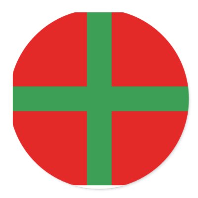 Bornholm flag round stickers by FlagLibrary