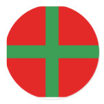 Bornholm flag round stickers