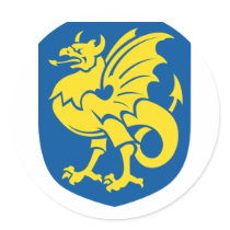 bornholms, Denmark Round Sticker