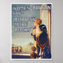 Borrow more books posters