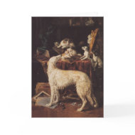 Borzoi And Cats Card