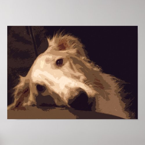 BORZOI ART PRINT print