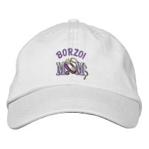 Borzoi Dog Mom Embroidered Hat