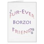Borzoi Furever Greeting Card